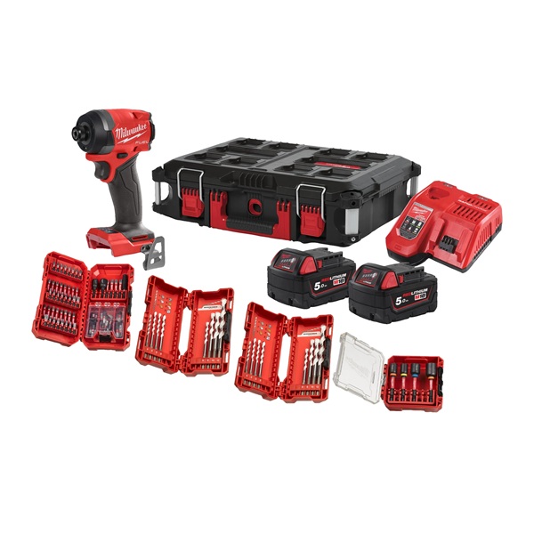Kit Avvitatore a impulsi con accessori MILWAUKEE M18 FID3100P-502P