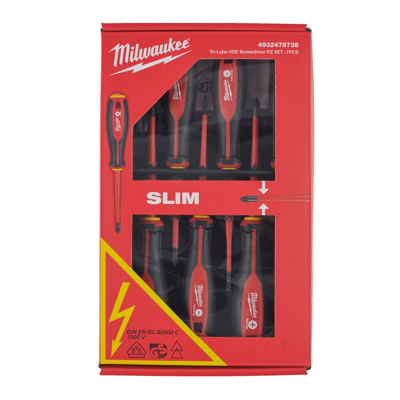 SERIE GIRAVITI MILWAUKEE ISOLATI 7PZ SLIM MILWAUKEE
