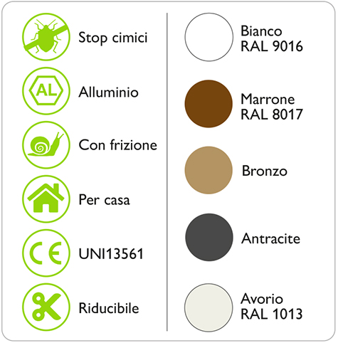Zanzariera a Rullo special regolabile per finestra Verticale in Alluminio - immagine 4