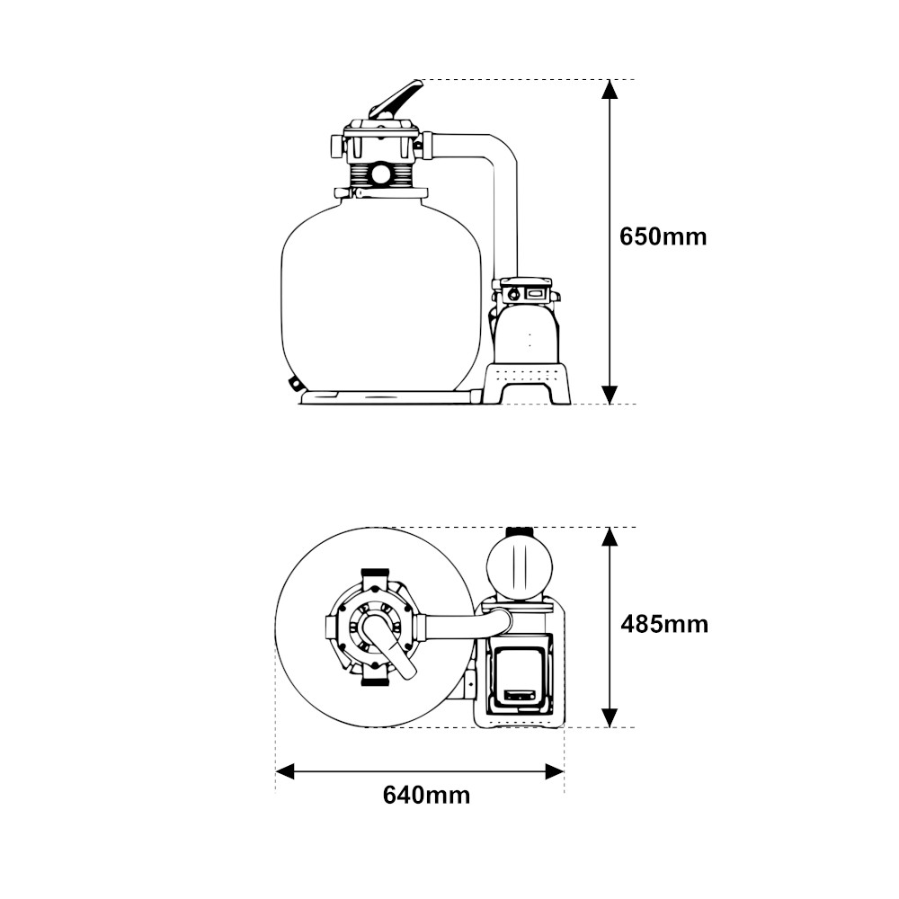 Pompa-Per-Piscina-Con-Filtro-A-Sabbia-Da-9800-LH-misure