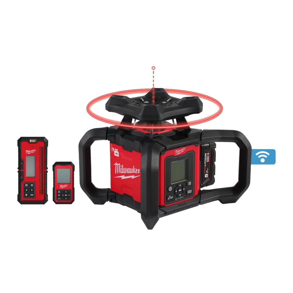 4933493204 LIVELLA LASER MILWAUKEE M18 RLOHV1200-50 1C ROTANTE 1200MT RAGGIO VERTICALE-ORIZZONTALE ROSSO DOPPIA PENDENZA AUTOMATICA CON ONE-KEY