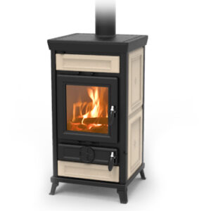 THERM.ILARIABEIG-STUFA-A-LEGNA-THERMOROSSI-ILARIA-BEIGE-131W-TUBO-D.13-cm1010X511X573-177KG