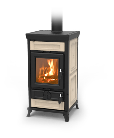 THERM.ILARIABEIG-STUFA-A-LEGNA-THERMOROSSI-ILARIA-BEIGE-131W-TUBO-D.13-cm1010X511X573-177KG