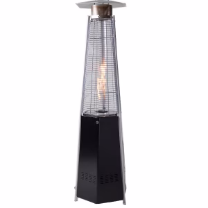 EFFE.TROPIC-ESAG-NE-STUFA-GAS-FUNGO-13KW-TROPIC-ESAGON.-NERO-CON-RUOTE-E-ALLOGIAMENTO-BOMBOLA-15KG.