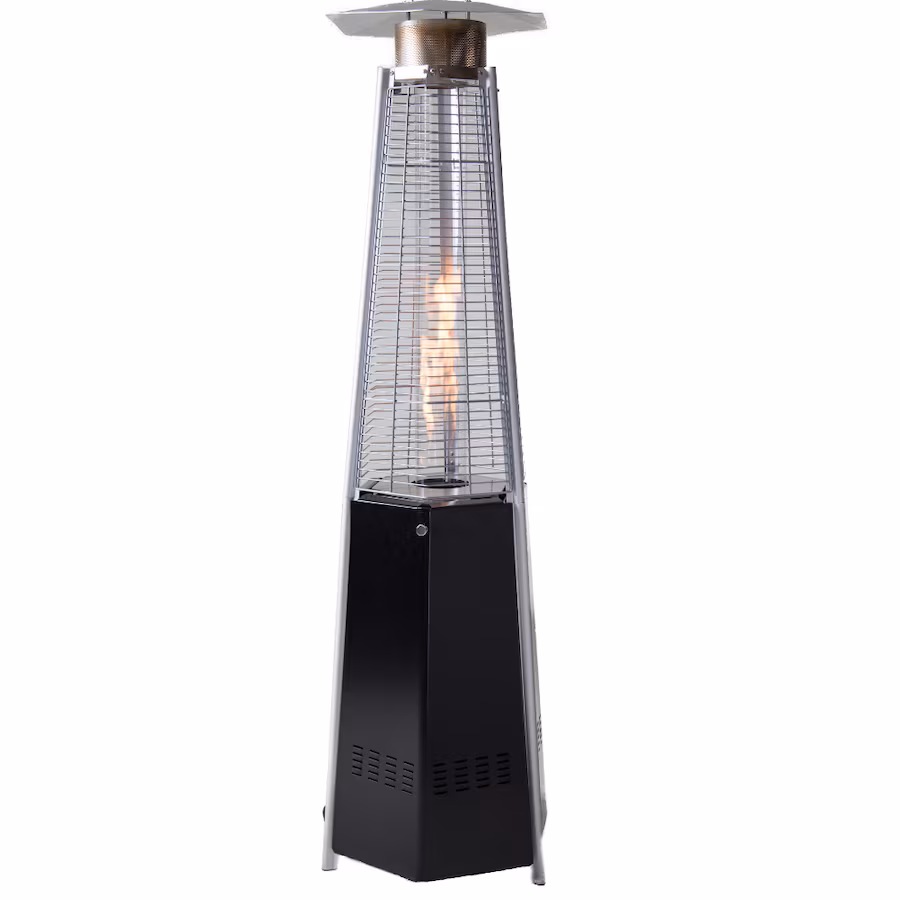 EFFE.TROPIC-ESAG-NE-STUFA-GAS-FUNGO-13KW-TROPIC-ESAGON.-NERO-CON-RUOTE-E-ALLOGIAMENTO-BOMBOLA-15KG.