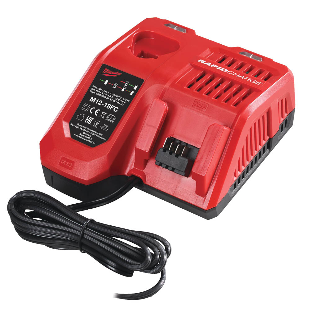 caricabatterie rapido milwaukee m12 m14 m18